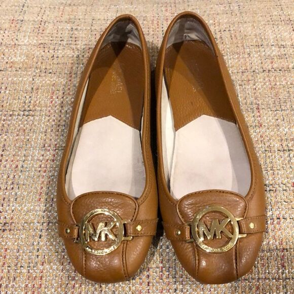 MICHAEL Michael Kors Classic Lillie Leather Moccasin Flats in Luggage Sz 9M - Picture 16 of 16